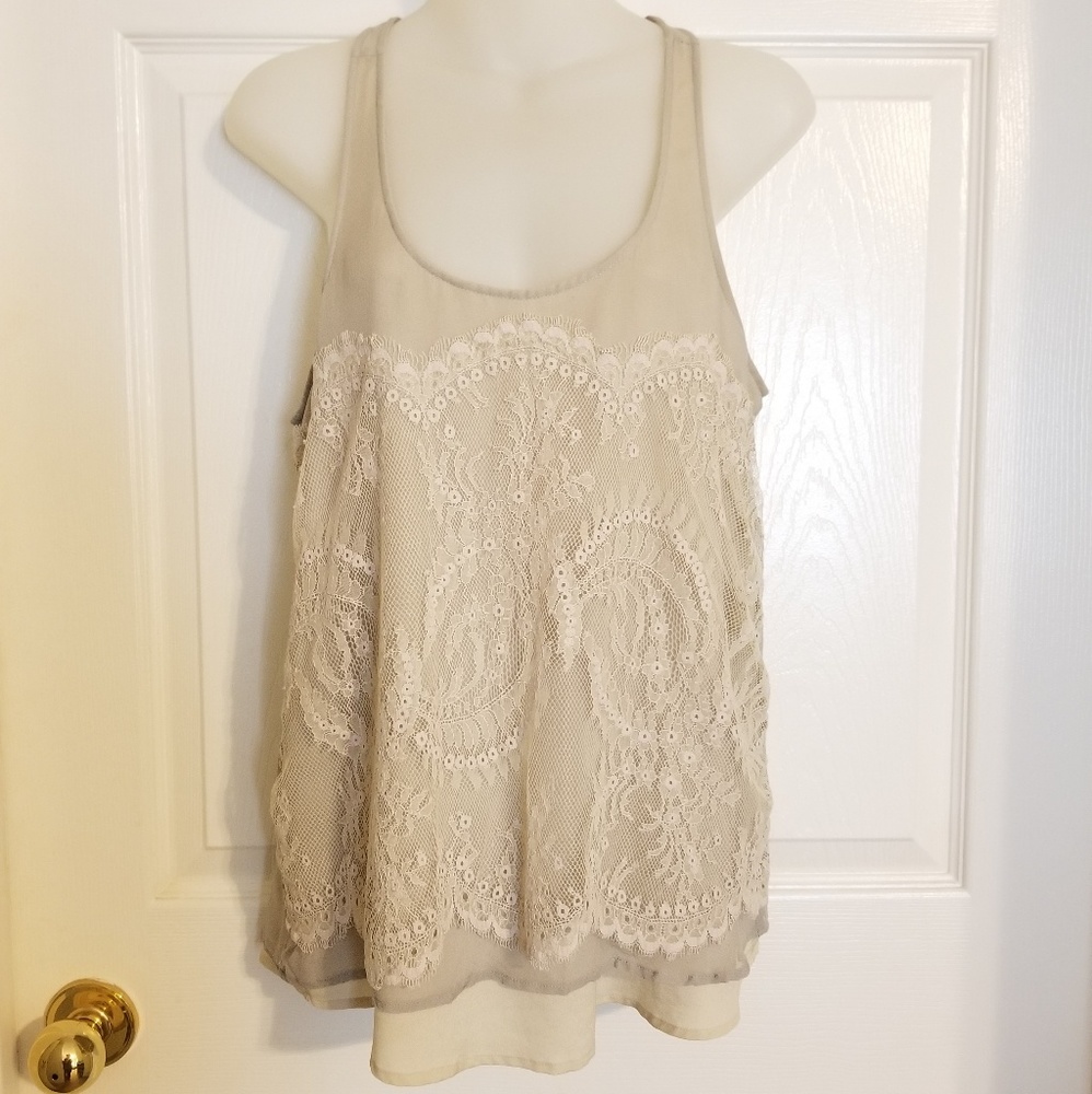 Aqua 100% Silk Tank Top